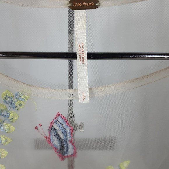 Free People Sheer Garden Mini Dress Petal Size S - Picture 6 of 9